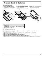 Предварительный просмотр 9 страницы Panasonic TH42PWD5UY - 42" PLASMA TELEVISIO Operating Instructions Manual