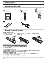 Preview for 8 page of Panasonic TH50PF9UK - 50" Plasma Panel Operating Instructions Manual