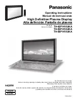 Preview for 1 page of Panasonic TH50PH10UKA - 50" Plasma Panel Operating Instructions Manual