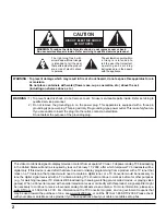 Preview for 2 page of Panasonic TH50PH10UKA - 50" Plasma Panel Operating Instructions Manual