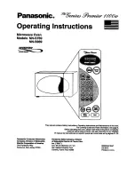 Panasonic The Genius Premier NN-S769 Operating Instructions Manual preview