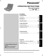 Panasonic The Toughbook 52 Operating Instructions Manual preview