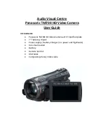 Preview for 1 page of Panasonic TM700 User Manual