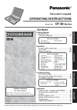 Предварительный просмотр 1 страницы Panasonic Touchbook CF-50 Series Operating Instructions Manual