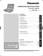 Panasonic Toughbook 19 Operating Instructions Manual preview