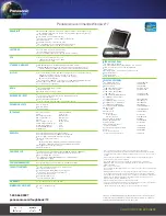 Preview for 2 page of Panasonic Toughbook 19 Specification