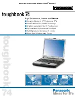 Предварительный просмотр 1 страницы Panasonic Toughbook 74 Brochure