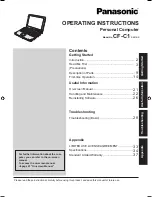 Preview for 1 page of Panasonic Toughbook C1 Operating Instructions Manual