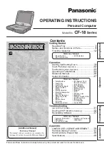 Предварительный просмотр 1 страницы Panasonic Toughbook CF-18 Series Operating Instructions Manual