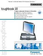 Предварительный просмотр 1 страницы Panasonic Toughbook CF-18BCAGCMM Specifications