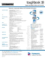 Предварительный просмотр 2 страницы Panasonic Toughbook CF-18BCAGCMM Specifications