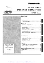 Предварительный просмотр 2 страницы Panasonic Toughbook CF-25LJF8EAM/E Operating Instructions Manual