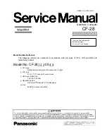 Предварительный просмотр 1 страницы Panasonic Toughbook CF-28 Series Simplified Service Manual