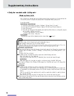 Preview for 10 page of Panasonic Toughbook CF-28 Series Supplementary Instructions Manual