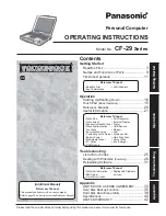 Preview for 1 page of Panasonic Toughbook CF-29ETKGZKM Operating Instructions Manual