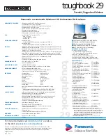 Preview for 2 page of Panasonic Toughbook CF-29LCQGCBM Specifications