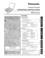 Panasonic Toughbook CF-37VB62AAM User Manual preview