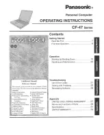 Предварительный просмотр 1 страницы Panasonic Toughbook CF-47K4CJAAM User Manual