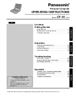 Preview for 1 page of Panasonic Toughbook CF-51ECCDBBM Operating Instructions Manual