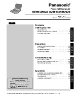 Preview for 1 page of Panasonic Toughbook CF-51GAMBAKM Operating Instructions Manual