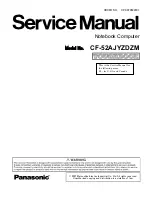 Preview for 1 page of Panasonic TOUGHBOOK CF-52AJYZDZM Service Manual