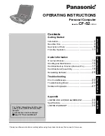 Preview for 1 page of Panasonic Toughbook CF-52CCABCBM Operating Instructions Manual