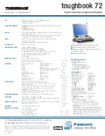 Предварительный просмотр 1 страницы Panasonic Toughbook CF-72V3JUZQM Specifications