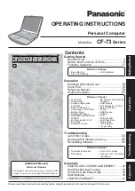 Preview for 1 page of Panasonic Toughbook CF-73SCVTSBM Operating Instructions Manual