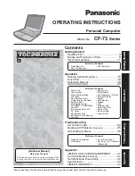 Предварительный просмотр 1 страницы Panasonic Toughbook CF-73XCVASBM Operating Instructions Manual