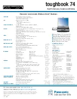 Preview for 2 page of Panasonic Toughbook CF-74GCE01BM Brochure