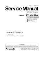 Предварительный просмотр 1 страницы Panasonic Toughbook CF-74JCJBDxM Service Manual