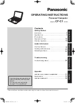 Предварительный просмотр 1 страницы Panasonic Toughbook CF-C1ADACZ6M Operating Instructions Manual