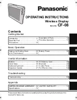 Preview for 1 page of Panasonic Toughbook CF-F8EWAZZAM Operating Instructions Manual