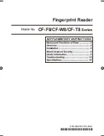Panasonic Toughbook CF-F8EWDZZAM Supplementary Manual preview