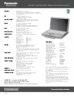 Preview for 2 page of Panasonic Toughbook CF-F9KWHZG1M Specifications