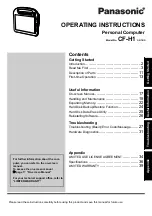 Preview for 1 page of Panasonic Toughbook CF-H1ADBAZCM Operating Instructions Manual