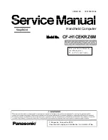 Preview for 1 page of Panasonic Toughbook CF-H1CEKRZ6M Service Manual