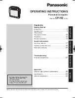 Предварительный просмотр 1 страницы Panasonic Toughbook CF-H2 Operating	 Instruction