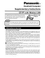 Preview for 1 page of Panasonic Toughbook CF-P1 Series Instruction Manual