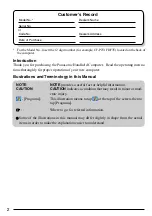 Preview for 2 page of Panasonic ToughBook CF-P2 Series Operating Instructions Manual