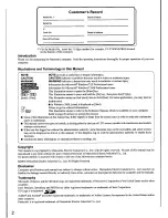 Preview for 2 page of Panasonic Toughbook CF-T2AWAZZDM User Manual