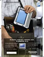 Panasonic Toughbook CF-U1 Specification Sheet preview