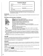 Preview for 2 page of Panasonic Toughbook CF-W2AWAZZDM User Manual