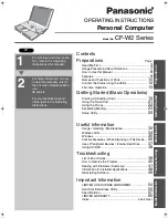 Preview for 1 page of Panasonic Toughbook CF-W2DWADZBM Operating Instructions Manual