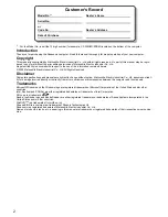 Preview for 2 page of Panasonic Toughbook CF-W4GWCZZBM Operating Instructions Manual