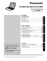 Preview for 1 page of Panasonic Toughbook CF-W5MWEZAJM Operating Instructions Manual