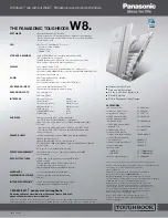 Preview for 2 page of Panasonic Toughbook CF-W8EWRZGJM Specifications