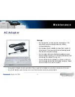 Preview for 14 page of Panasonic Toughbook T8 Care And Maintenance