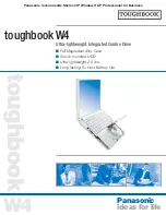 Предварительный просмотр 1 страницы Panasonic Toughbook W4 Specifications