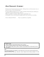 Preview for 2 page of Panasonic TQBC0293 Operating Instructions Manual